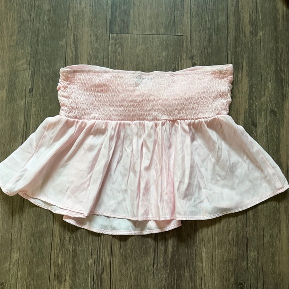 EDIKTED Starfish Embellished Strapless Halter Light Pink Top Shirt Loose Fit M - Picture 9 of 12